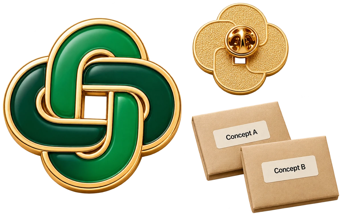 Organisation campaign pin illustrative concept