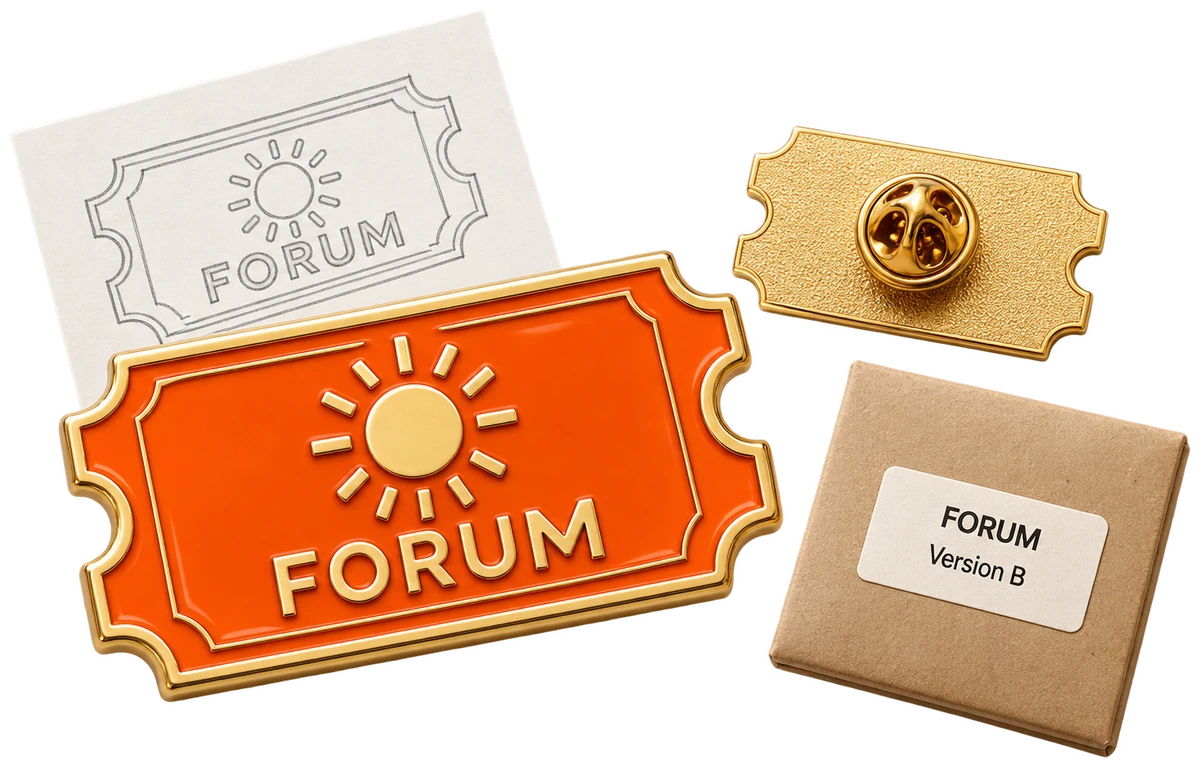 Business event pin illustrative concept